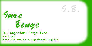 imre benye business card